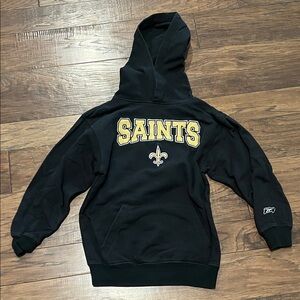 Black and Gold Saints Reebok Hoodie